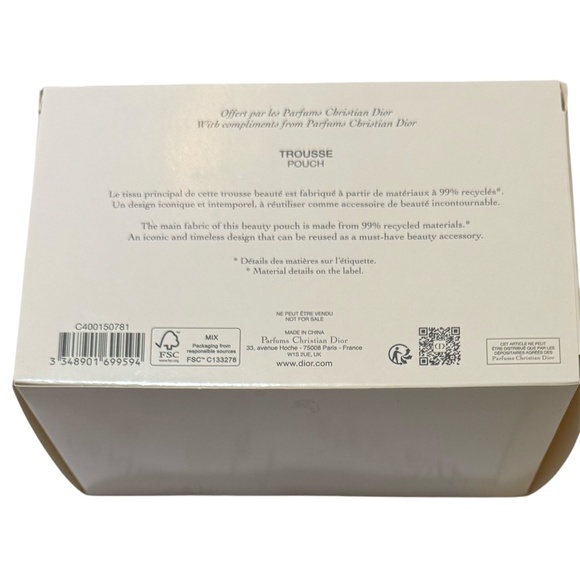 DIOR Limited Edition 2024 Beauty Denim Cosmetic Pouch Bag w/ Box + Tissue Paper - Picture 6 of 9